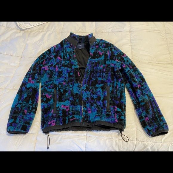 american eagle fleece jacket teal purple - Picture 4 of 4